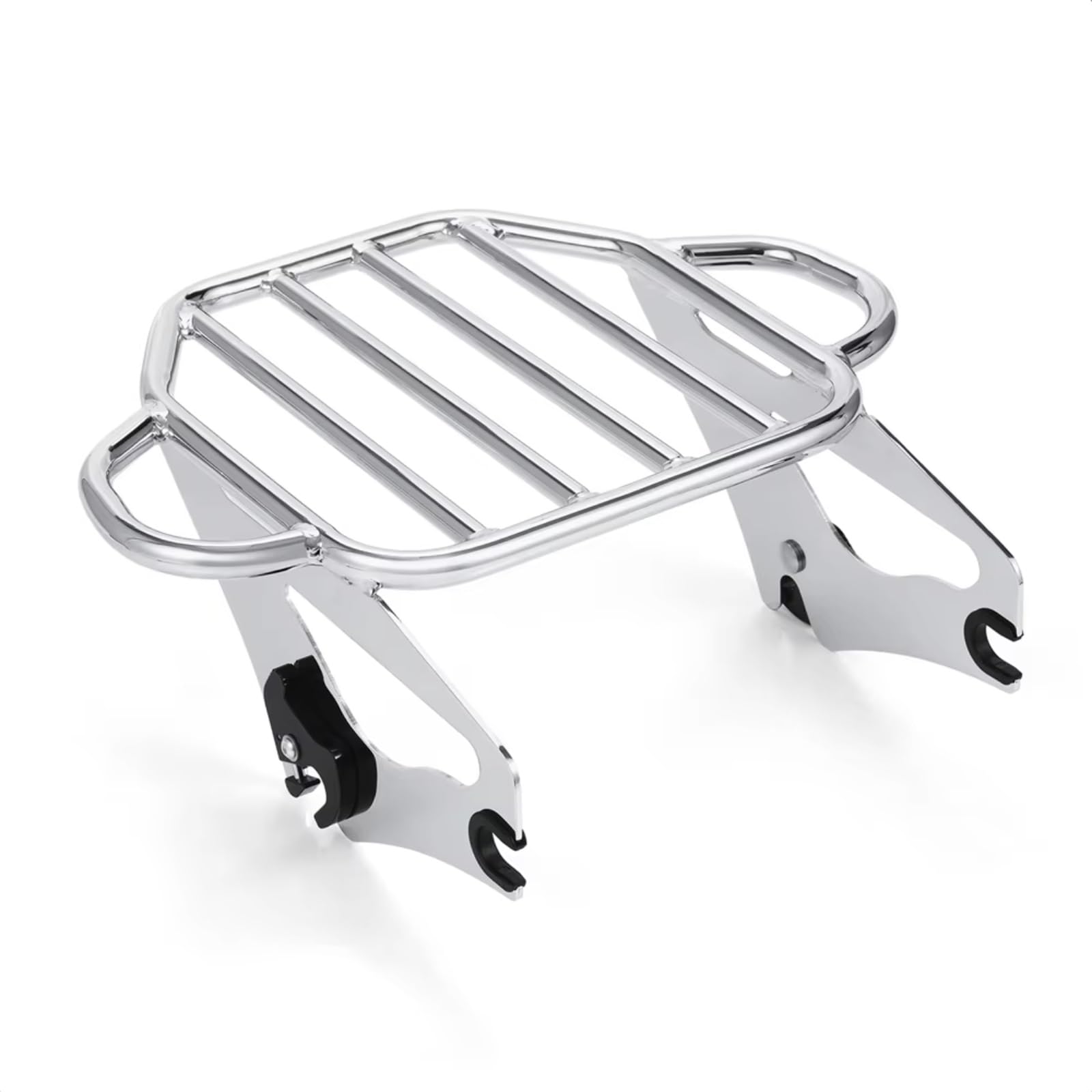 TGUQANM Motorrad Gepäckträger Kompatibel Mit Ultra Für Street Glide FLHX Für Road King FLHR 2009-2024 Für Road King Special FLHRXS 2017-2024 Abnehmbarer Gepäckträger(Chrome) von TGUQANM