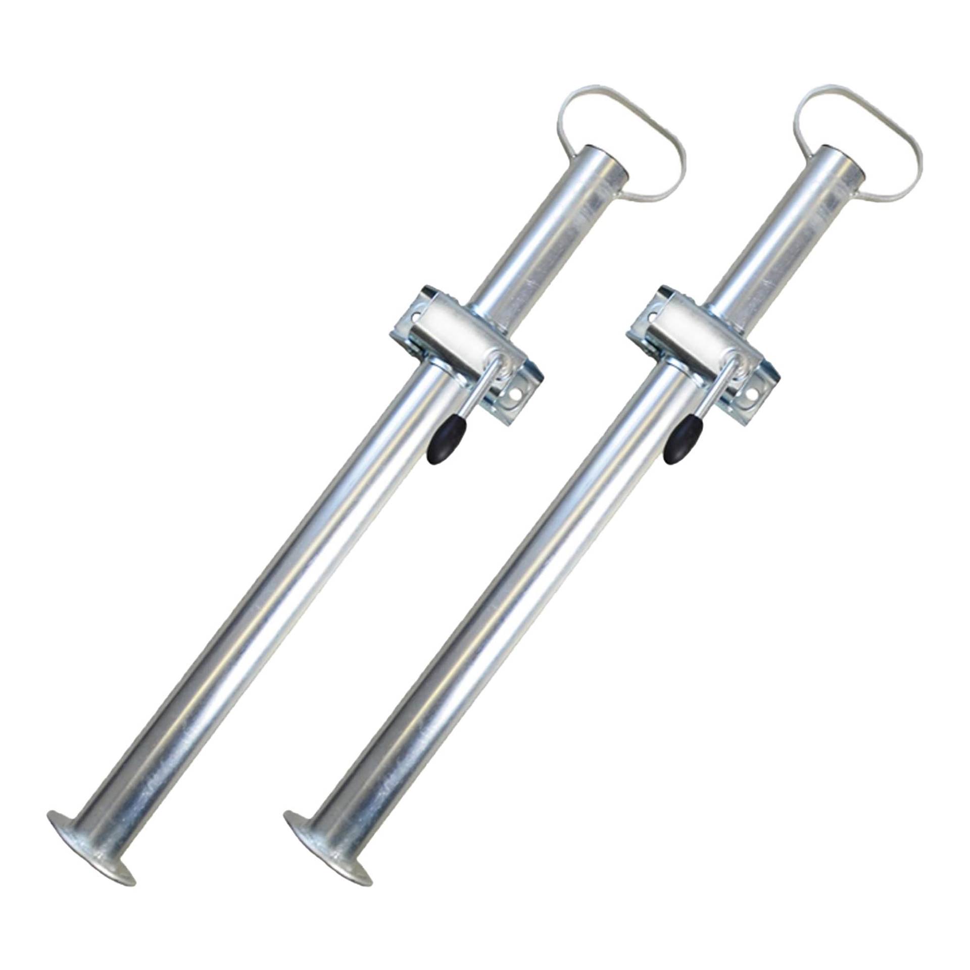 THE DRIVE | 2X Anhänger Stützen mit Klemmhalter für PKW-Anhänger | Stelzfuß | Fallstützen | Anhängerstütze | Länge: 600mm Ø: 48mm von THE DRIVE