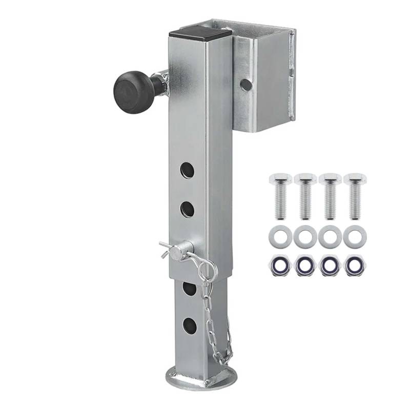 THE DRIVE Anhänger Abstellstütze 60x60mm klappbar 346-546mm 1300 kg mit Schraubensatz | 200mm Hub | 5-Stufig | für Kipper, Hochlader etc. von THE DRIVE