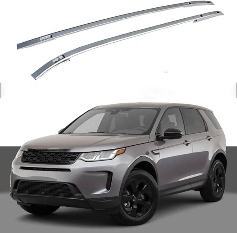 THERES 2 Stück Autodachträger Längsstange für L-and Rover Discovery Sport 2015-2022, Aluminium Dachreling Dachträger Gepäckträger GepäCktransport Zubehör,Silver von THERES