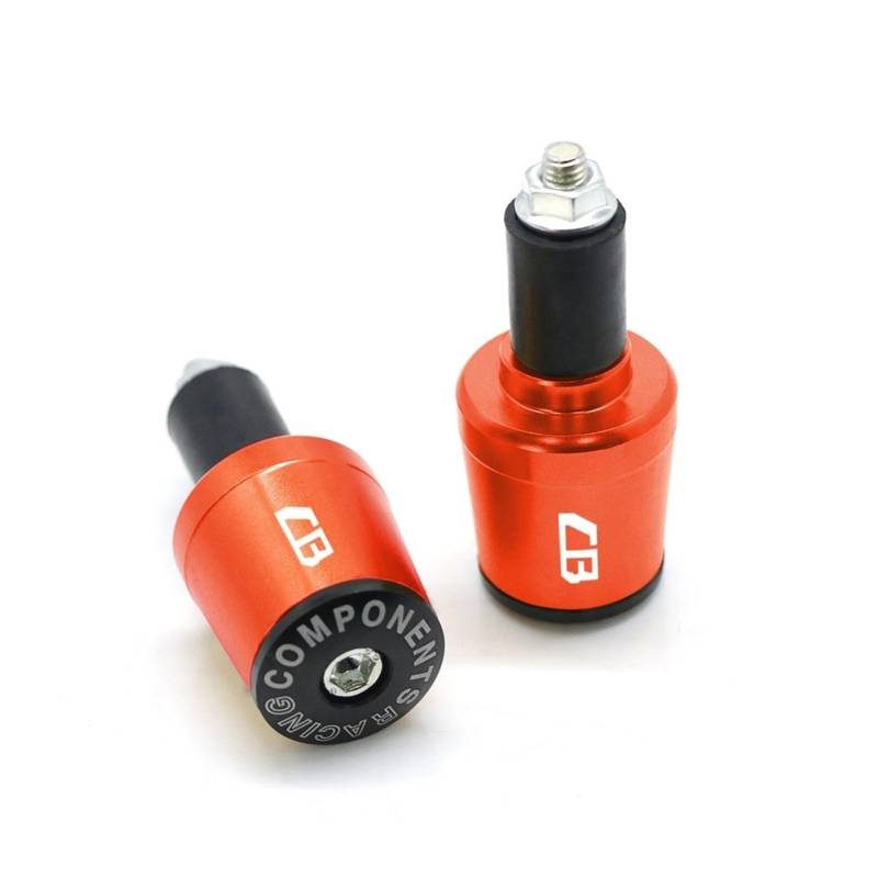 Motorrad Getriebe Balanced Plug Compatible with Hon Da CB125R CB150R CB190R CB250R CB300R CB400 CB500X CB500R CB Motorrad Lenkergriffe Lenkergriff Endkappenstecker(Orange) von THIKK