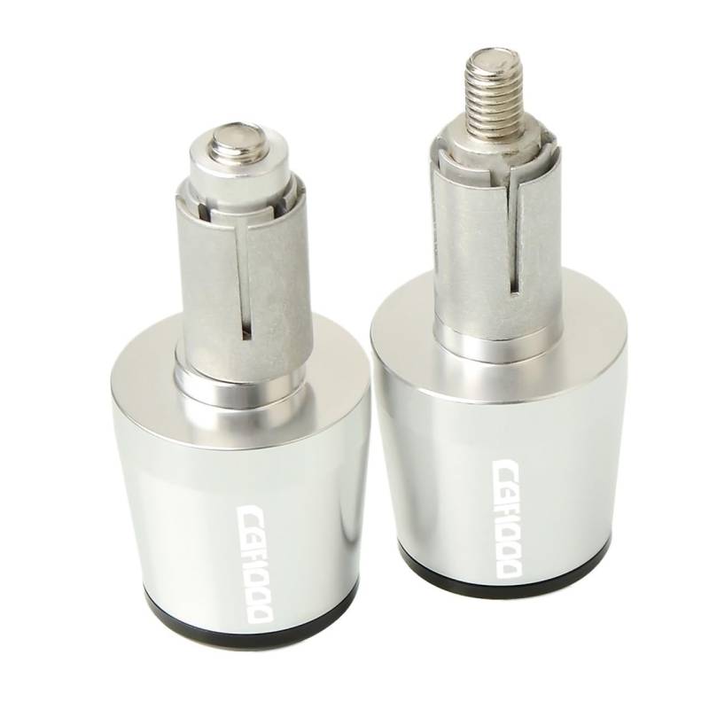 Motorrad Getriebe Balanced Plug Compatible with Hon Da CBF1000 CBF 1000 CBF1000A 2008-2013 Motorradzubehör Lenkergriffe Lenkerende Handkappe(Silver) von THIKK