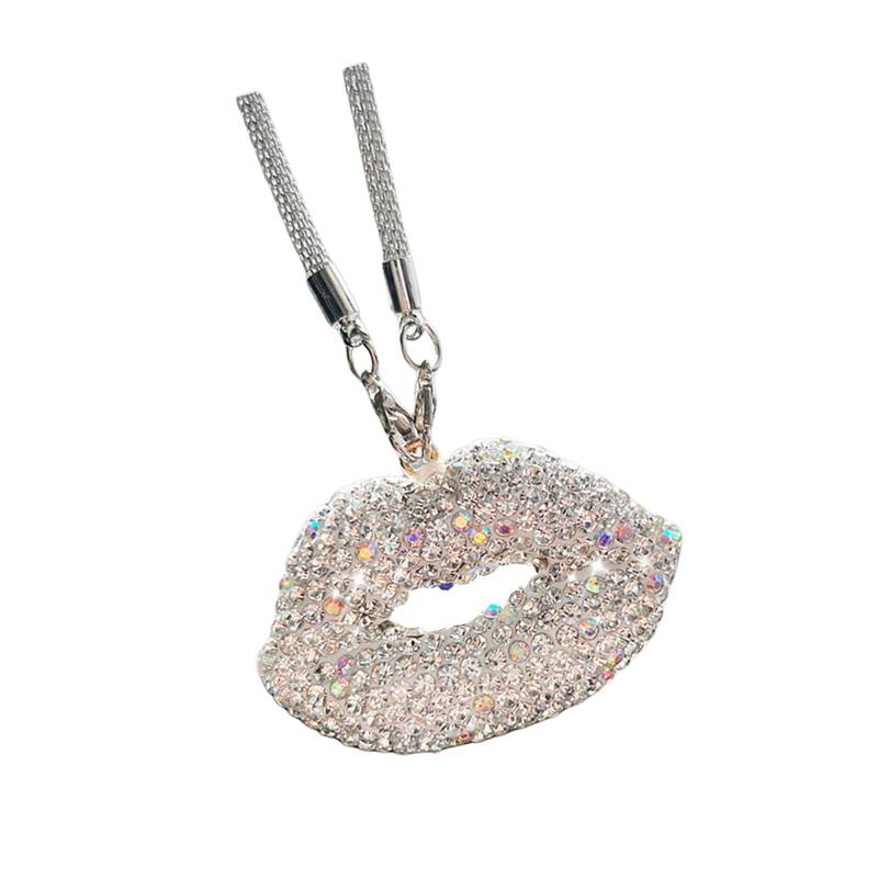 Lippenkristallkristall Rückblick Gla Charme Auto Innenverkleidung Anhänger Modische Heckglas Charme Für Frauen von THINCAN