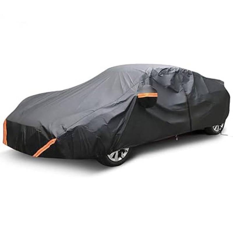 Auto Volle Abdeckung für Audi A5 Convertible 2009-2019, All Weather Ganzgarage Winddicht Regen Abdeckplane Autoabdeckung Staub Sonnen Schneedichte Outdoor Autoplane,Black von THNIKK
