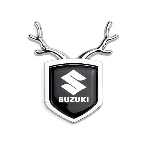 Auto Logo Aufkleber Abzeichen für Suzuki Swift sx4 vitra, Selbstklebend Autoaufkleber Emblem Abziehbilder, Body Abzeichen Aufkleber, Auto Zubehör,B Silver von THOMIX