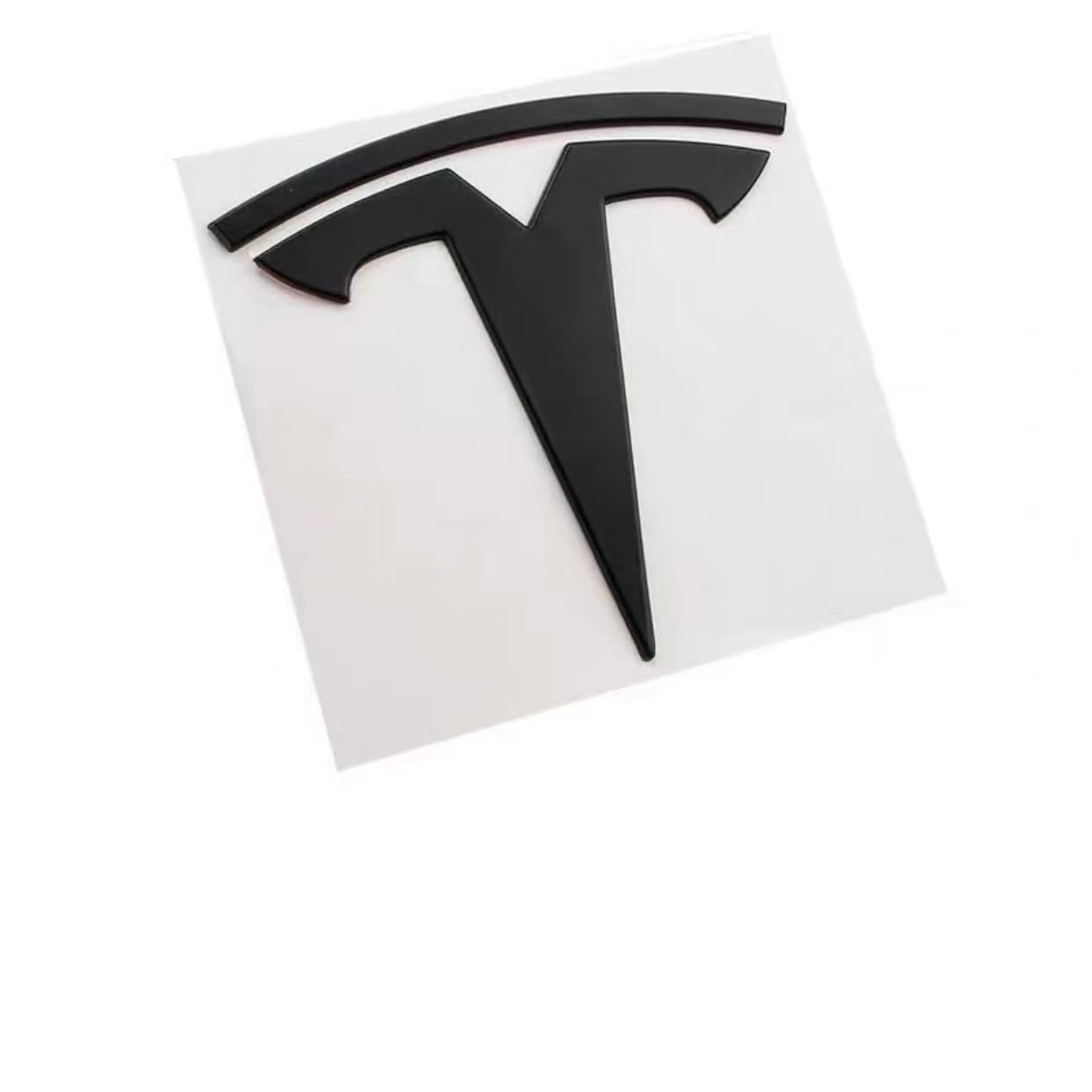 Auto Logo Aufkleber Abzeichen für Tesla Model 3, Selbstklebend Autoaufkleber Emblem Abziehbilder, Body Abzeichen Aufkleber, Auto Zubehör,Front-A Matt Black von THOMIX