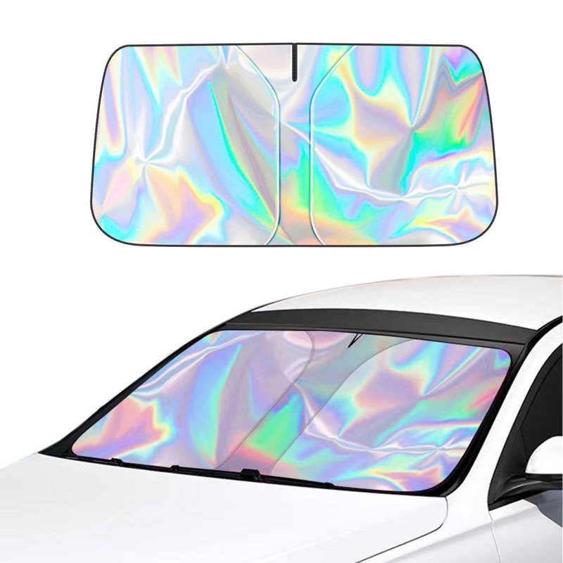 Auto Sonnenschutz Frontscheibe für BMW X1 Imported F48 2015-2022, Auto Sonnenschutz Frontscheibe Innen Faltbare, Hitzeschutz Sonnenblende Vorne Blockiert UV-Strahlen,S 140 * 70cm von THOMIX