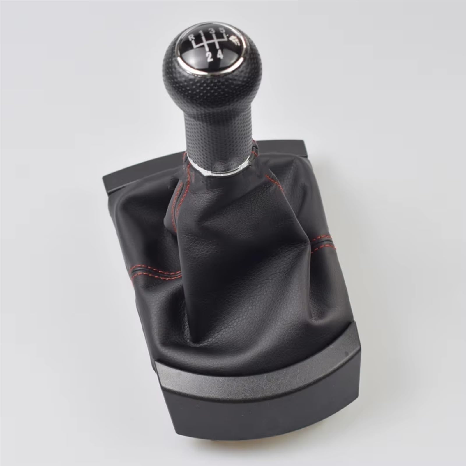 THRU Auto-Schalthebel-Kits Kompatibel Mit Seat Für Ibiza 2002 2003 2004 2005 2006 2007 2008 5-Gang-Auto-Schaltknauf-Hebel-Stick-Gamasche-Kofferraum-Abdeckungskragen(Red) von THRU
