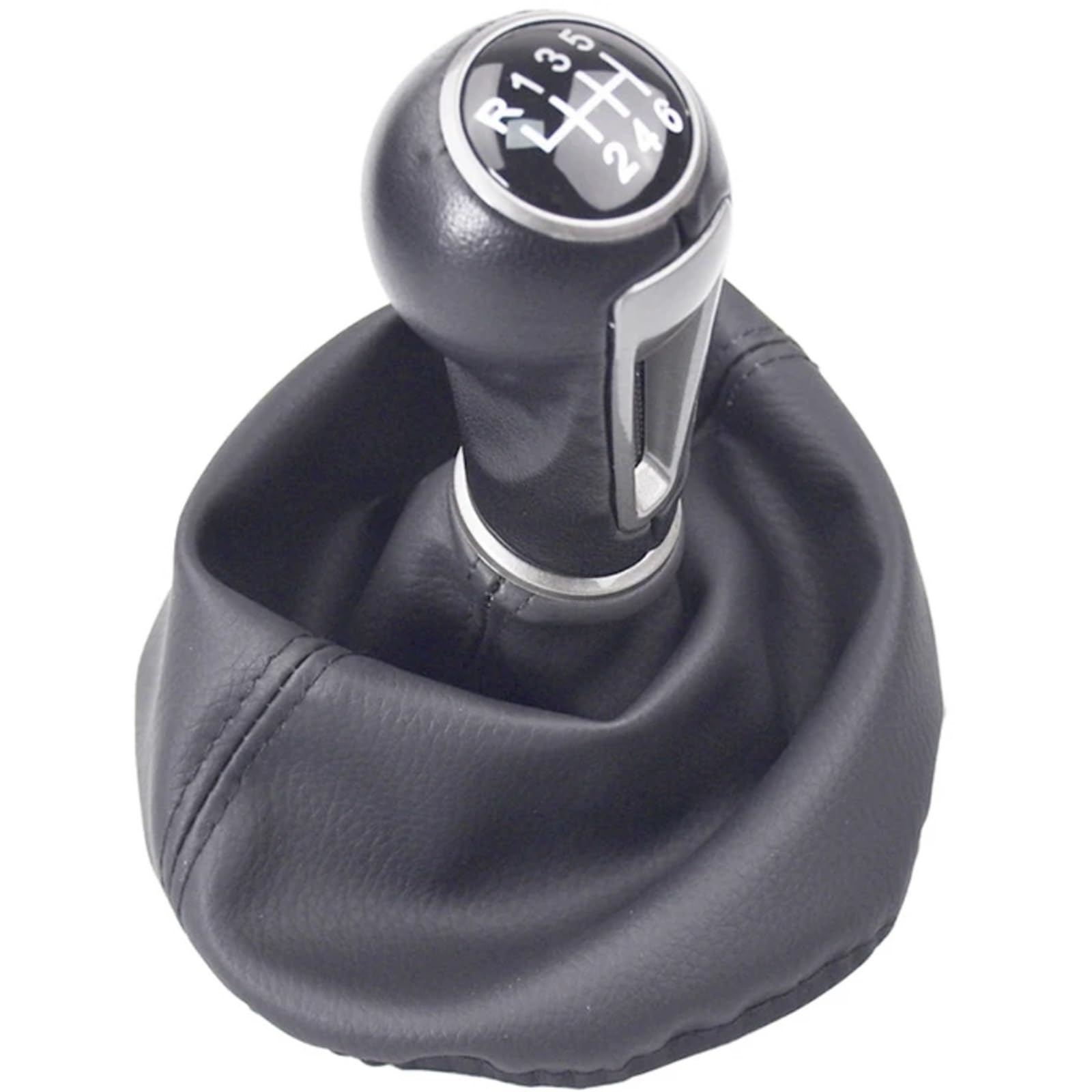 THRU Auto-Schalthebel-Kits Kompatibel Mit Seat Für Ibiza IV 5/6 Gang Auto Schaltknauf Schalthebel Stick Mit Gamasche Kofferraumabdeckung Kragen Autoteile(6 Speed) von THRU