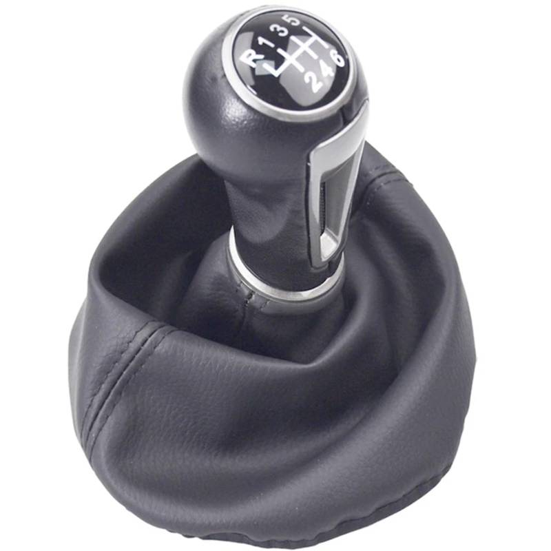 THRU Auto-Schalthebel-Kits Kompatibel Mit Seat Für Ibiza IV 5/6 Gang Auto Schaltknauf Schalthebel Stick Mit Gamasche Kofferraumabdeckung Kragen Autoteile(6 Speed) von THRU
