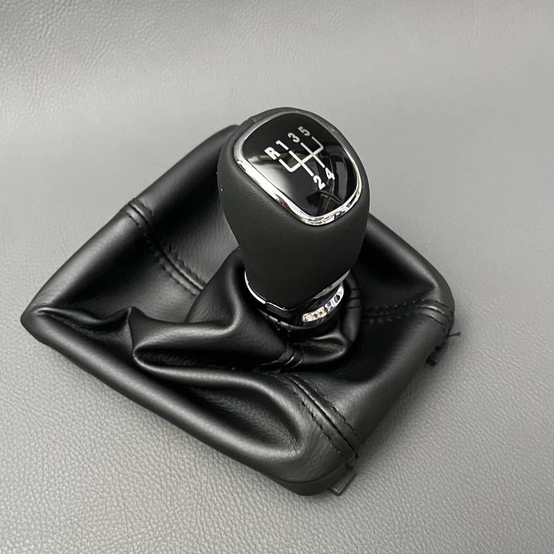 THRU Auto-Schalthebel-Kits Kompatibel Mit Skoda Für Superb II 2008 2009 2010 2011 2012 5/6-Gang-Schaltknauf Gaitor-Manschettenhebel-Schalthebelabdeckung(5 Speed) von THRU