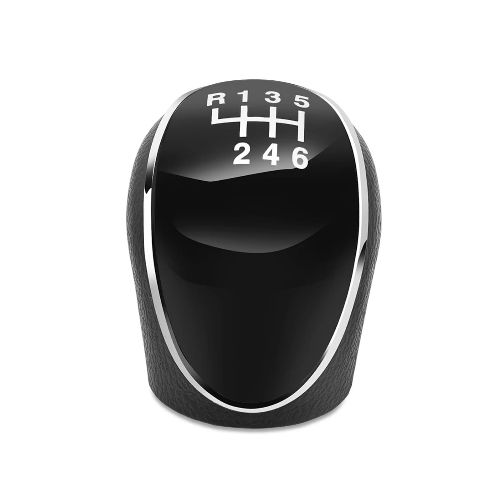 THRU Auto-Schalthebel-Kits Kompatibel Mit SsangYong Für Actyon Für Korando 6-Gang-Schaltknauf, Auto-Auto-Handschalthebel, Stickkopf, Handball-Autoteile(Black) von THRU