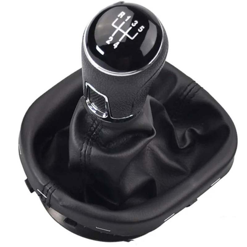 THRU Auto-Schalthebel-Kits Kompatibel Mit Vw Für Caddy 2 MK2 2004 2005 2006 2007 2008 2009, Auto-Handbuch, 5/6-Gang-Schaltknauf, Hebel, Schaltmanschette(5 Speed) von THRU