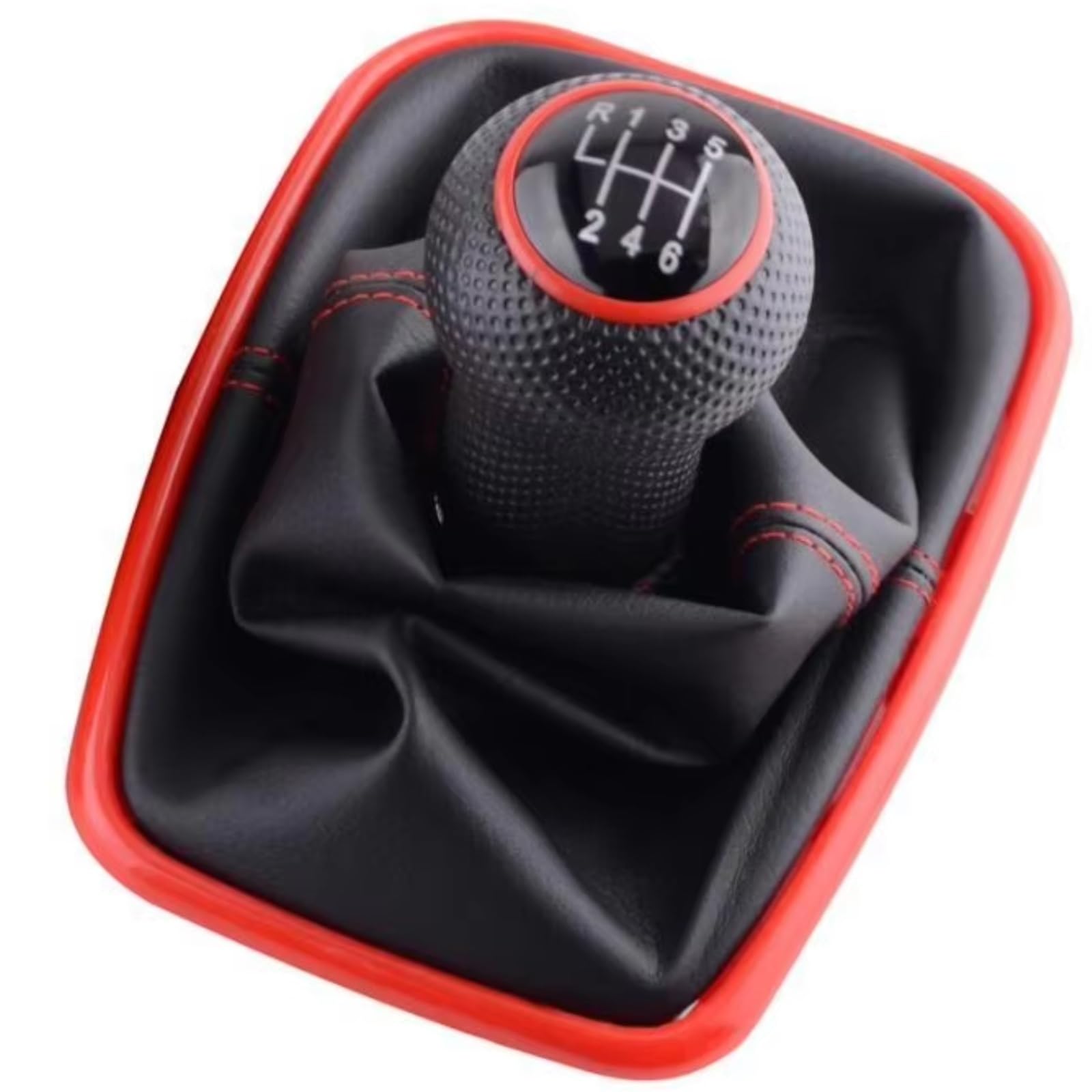 THRU Auto-Schalthebel-Kits Kompatibel Mit Vw Für Golf 4 2003 2004 2005 2006 2007 2008 5/6 Gang Schaltknauf Hebel Schalthebel Gaitor Boot Autoteile(6 Speed) von THRU