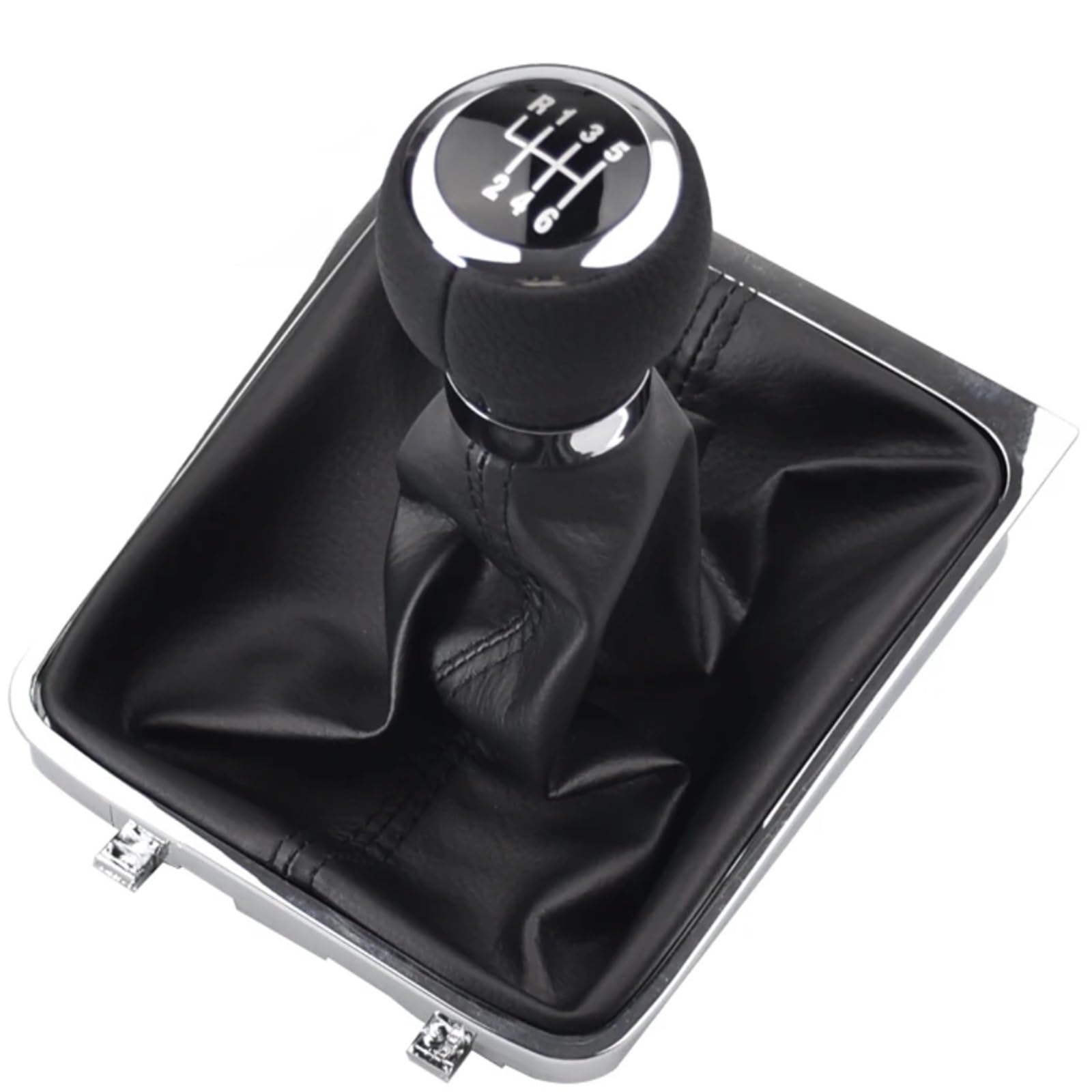 THRU Auto-Schalthebel-Kits Kompatibel Mit Vw Für Passat Für B6 2005 2006 2007 2008 2009 2010 2011 Manuelle 5/6-Gang-Schaltknauf Hebel Stick Gamasche Kofferraumabdeckung(6 Speed) von THRU