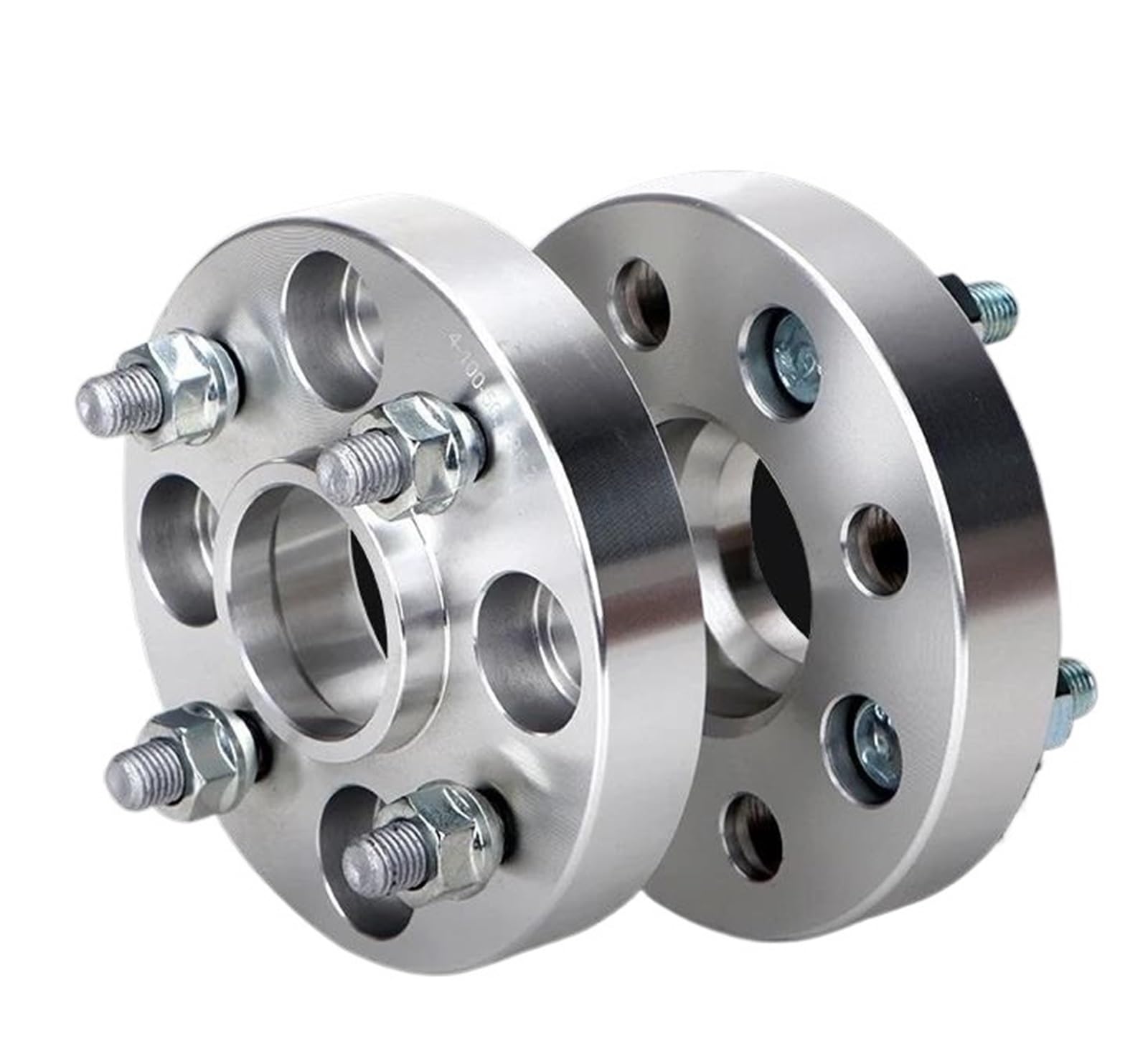 THRU Satz Spurverbreiterung Kompatibel Mit PCD 4x100 ID=OD=56,1mm Auto-Aluminium-Radabstandshalter-Adapterflansch 4-Loch-Radabstandshalter-Unterlegscheiben 20/25/30/35/40/45mm M12x1,5(2PCS 45mm) von THRU