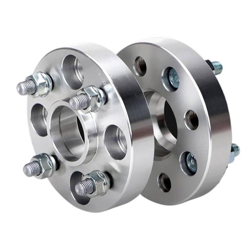 THRU Satz Spurverbreiterung Kompatibel Mit PCD 4x100 ID=OD=56,1mm Auto-Aluminium-Radabstandshalter-Adapterflansch 4-Loch-Radabstandshalter-Unterlegscheiben 20/25/30/35/40/45mm M12x1,5(2PCS 45mm) von THRU