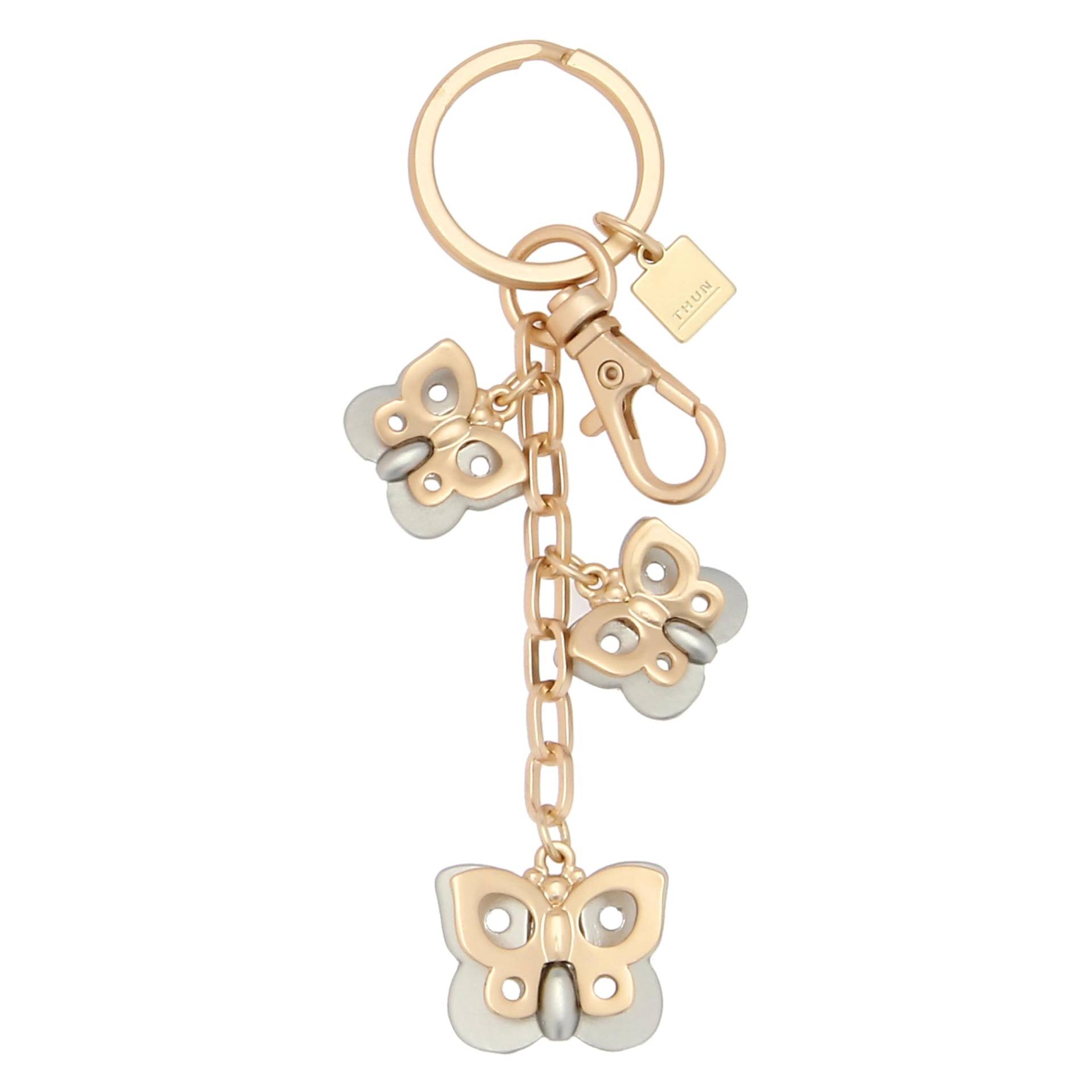 THUN - Schlüsselanhänger 3 Schmetterlinge - Metall, Kaltemaille - Kollektion Sempre con me - 9,5 cm THUN - Schlüsselanhänger 3 Schmetterlinge - Metall, Kaltemaille - Kollektion Sempre con me - 9,5 cm von THUN