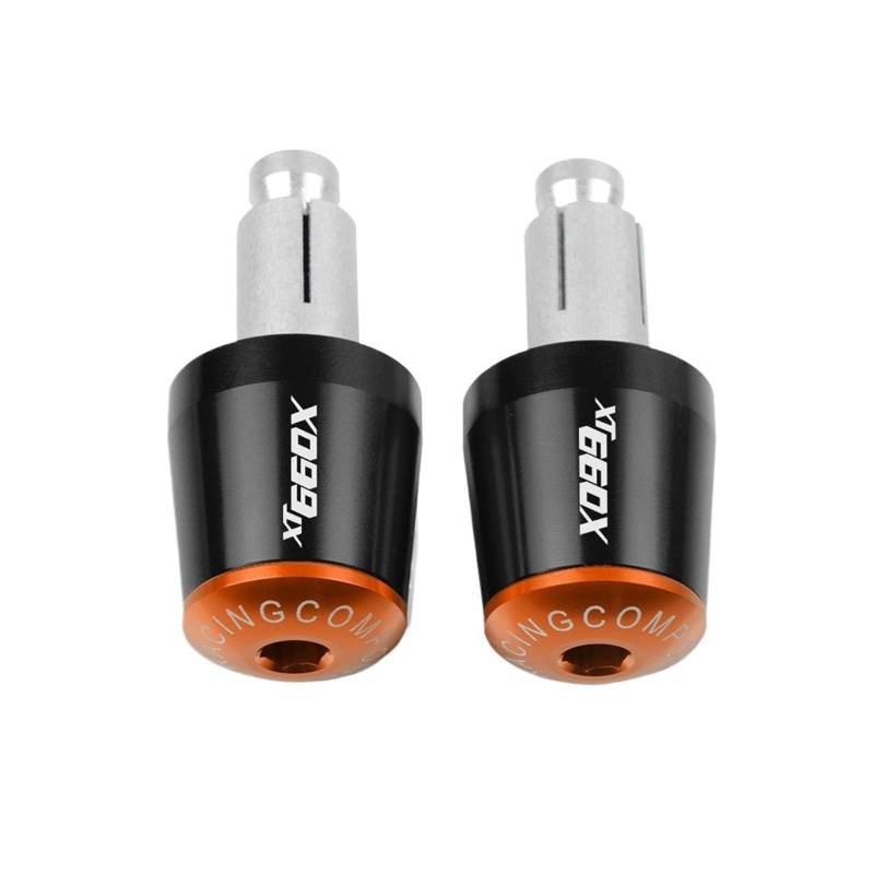 Motorrad Getriebe Balanced Plug Compatible with Ya ma ha XT660X XT660 XT 660 X 660X 2004-2018 Motorradzubehör Lenkerschieber Lenkerendgriffe Kappe(Orange) von THikk