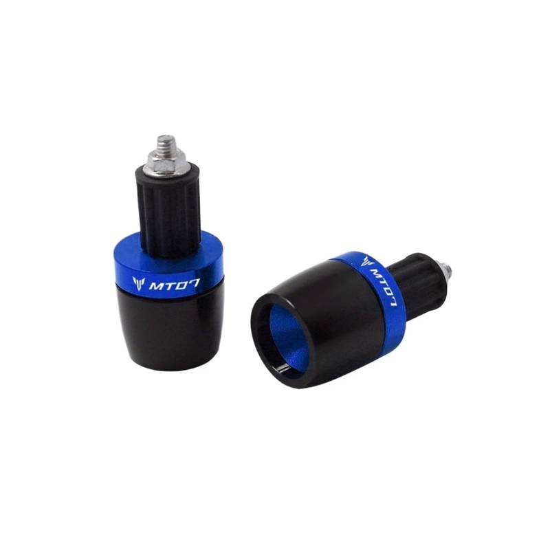 Motorrad Getriebe Balanced Plug Motorradzubehör Lenkergriffe Enden Gegengewicht Kappe Stecker Schieber Lenker Compatible with Ya ma ha MT07 MT 07 MT-07(Blu) von THikk