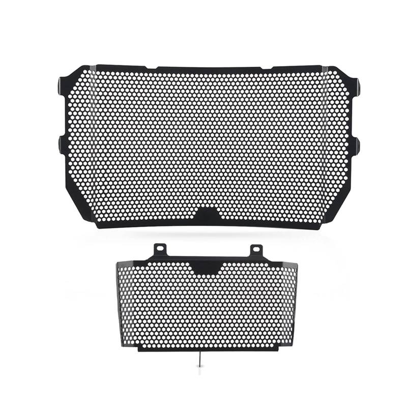 THikk Motorrad Beifahrergriff Kühlerschutz Compatible with Yama Ha MT-10 MT10 MT 10 FZ10 2022 2023, Motorrad-Kühlerschutz, Grillabdeckung, Ölkühler-Schutzfolie(Black2) von THikk