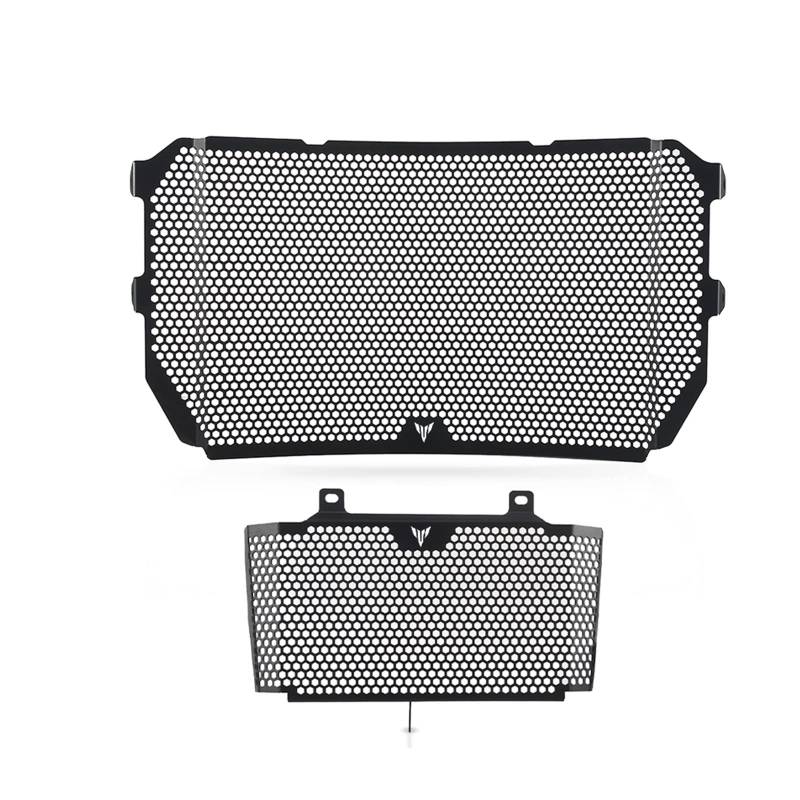 THikk Motorrad Beifahrergriff Kühlerschutz Compatible with Yama Ha MT-10 MT10 MT 10 FZ10 2022 2023, Motorrad-Kühlerschutz, Grillabdeckung, Ölkühler-Schutzfolie(Black3) von THikk