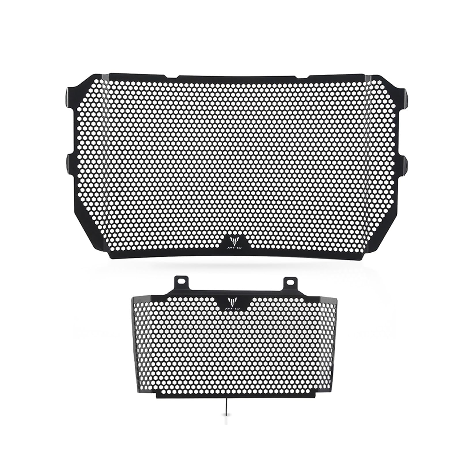 THikk Motorrad Beifahrergriff Kühlerschutz Compatible with Yama Ha MT-10 MT10 MT 10 FZ10 2022 2023, Motorrad-Kühlerschutz, Grillabdeckung, Ölkühler-Schutzfolie(Black4) von THikk