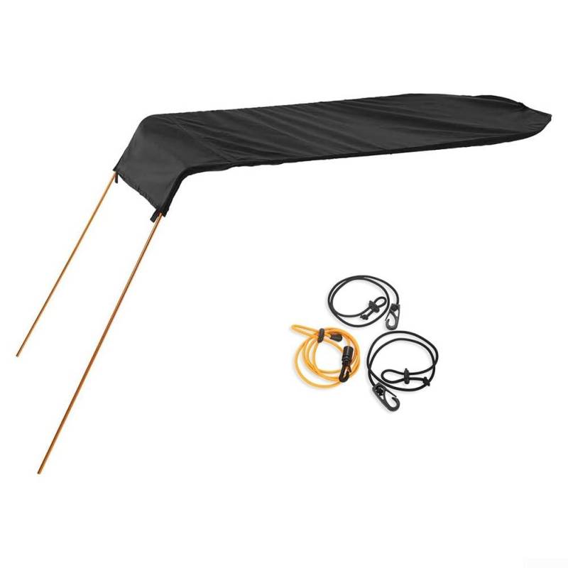 Bootsabdeckungen, Sonnenschutzdach, Sonnenblende für UV-Strahlen, Schutz für Kajaks und Kanus, Einzelpersonen-Sonnenschutz, 125 x 80 x 65 cm (schwarz) von TIANHENGMart