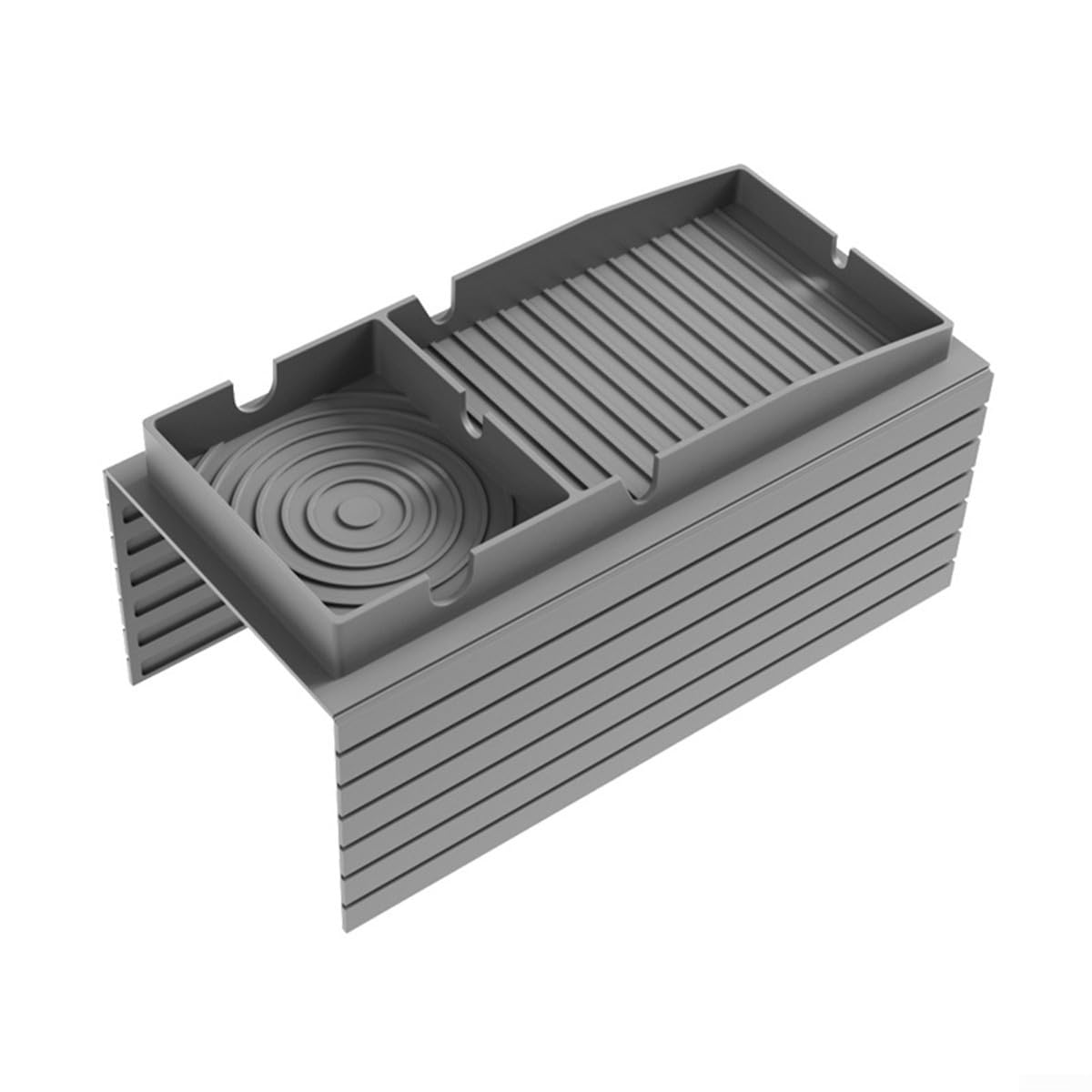Smart Design Silikon-Becherhalter für Sofa-Armlehne, organisiert Snacks und Elektronik (grau) von TIANHENGMart