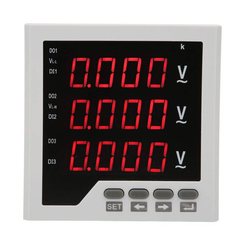 DTM-AV96 Spannungs-Frequenz-Tester 3-Phasen-Spannungsmesser Programmierbares kombiniertes Voltmeter LED-Digitalanzeige Voltmeter AC 450 V 3 Phase-zu-Phase-Spannungswerte von TICFOX