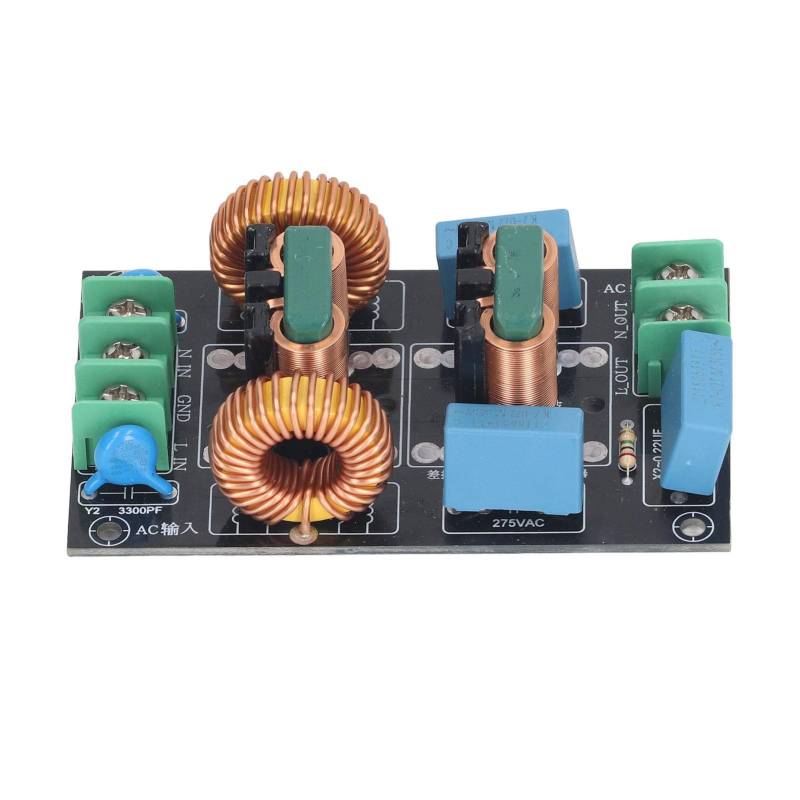 TICFOX EMI Filter, EMI Leistungsfilter, 10A 3 Stufen EMI EMC Power Filter Einphasig FCC Anti Interference Modul Stromversorgungsfilter AC 110-250V zur Beseitigung und Unterdrückung von Trafobrummen von TICFOX