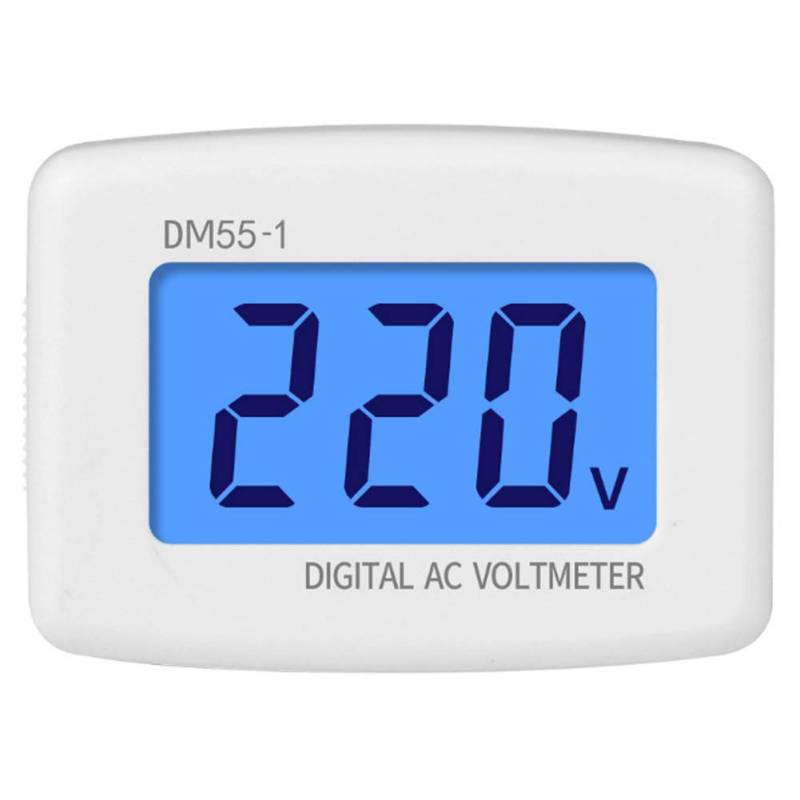 TICFOX DM55-1 EU Digitales AC Voltmeter, Hochpräzises Digitales Voltmeter Spannungsüberwachungsmessgerät EU Stecker 230V 50 Hz für Haushaltsgeräte von TICFOX