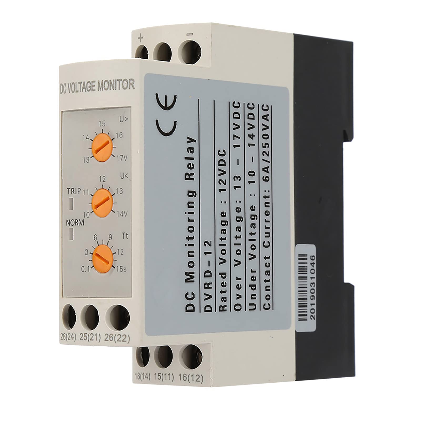 TICFOX Spannungsüberwachungsrelais, Überspannungs und Unterspannungsschutzrelais 35mm din schienenmontage einstellbares Auslöseverzögerungsrelais mit zwei LED Anzeigen(DC 12V) TICFOX Spannungsüberwachungsrelais, Überspannungs und Unterspannungsschutzrelais 35mm din schienenmontage einstellbares Auslöseverzögerungsrelais mit zwei LED Anzeigen(DC 12V) von TICFOX