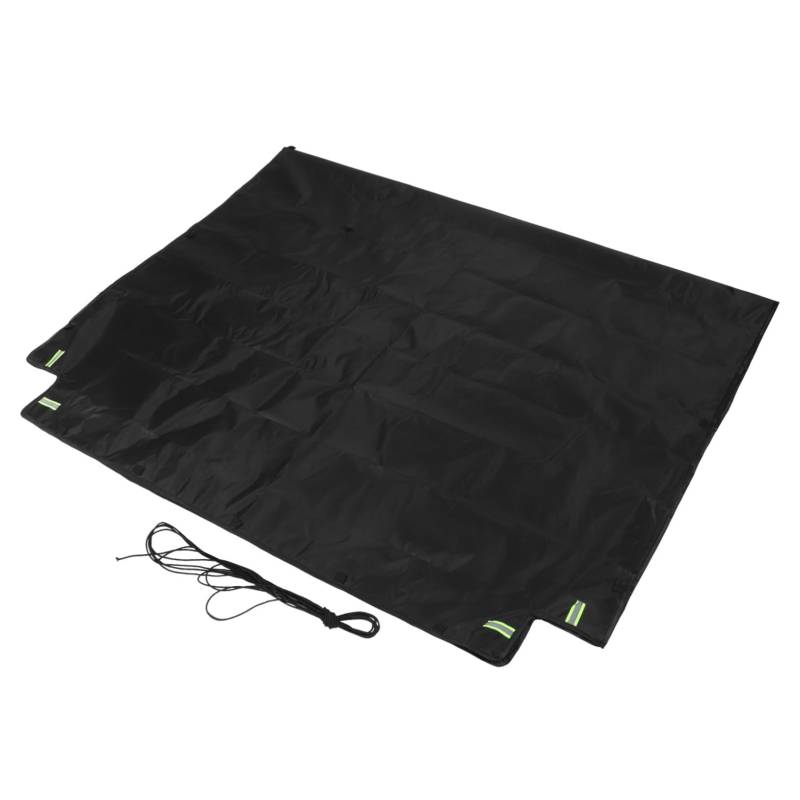 TIDTALEO Dreiradanhänger Tarpaulin Staubdichte Bettdecke Klappbare Bettdecke Wagenabdeckung Dreirad Abdeckung Pickup -LKW -Abdeckung Abdeckung Für Wagenwagen Black Oxford-Stoff von TIDTALEO