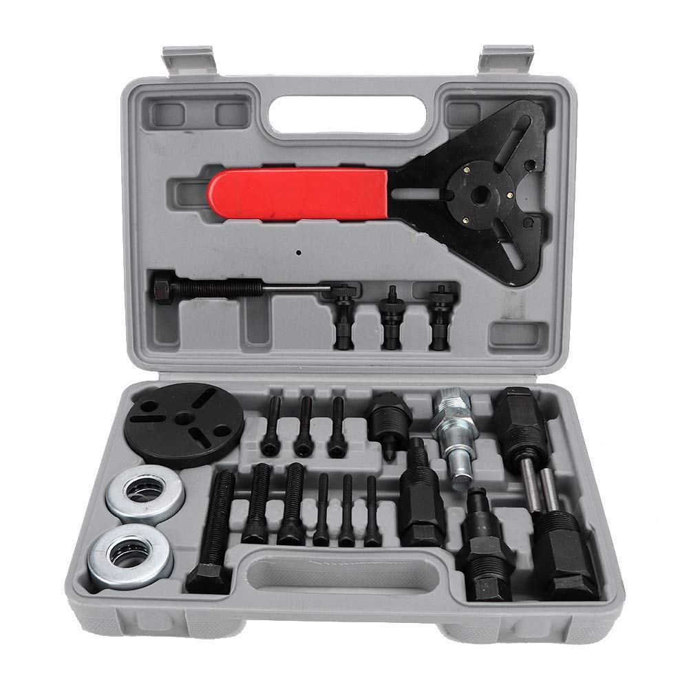 TIKATARER Lüfterkupplungsentfernungswerkzeugkit, 23 PCs A/C-Kompressor-Kupplungsentferner-Werkzeug-Kit Dual-Purple-Wrench-Werkzeuge mit Hohem Reibungsdesign für 510, 508, 507, 709 TIKATARER Lüfterkupplungsentfernungswerkzeugkit, 23 PCs A/C-Kompressor-Kupplungsentferner-Werkzeug-Kit Dual-Purple-Wrench-Werkzeuge mit Hohem Reibungsdesign für 510, 508, 507, 709 von TIKATARER