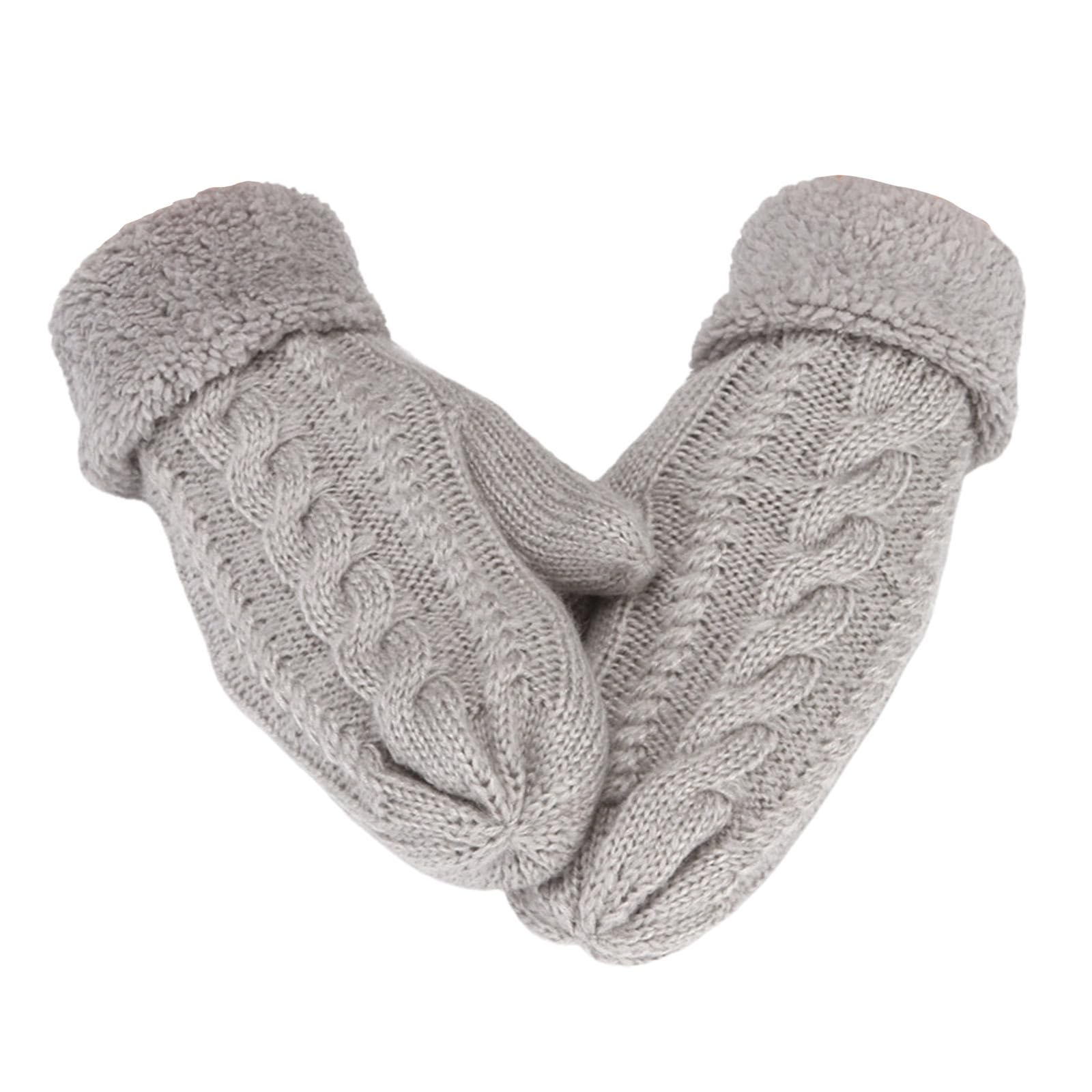 Damen Fäustlinge Winter Warm Strickhandschuhe Einfarbig Gestrickte Winterhandschuhe Fingerlose Handschuhe Warme Dicke Fäustlinge Pulswärmer Fausthandschuhe Sporthandschuhe für Frauen (Grey, One Size) Damen Fäustlinge Winter Warm Strickhandschuhe Einfarbig Gestrickte Winterhandschuhe Fingerlose Handschuhe Warme Dicke Fäustlinge Pulswärmer Fausthandschuhe Sporthandschuhe für Frauen (Grey, One Size) von TIMIYUYU
