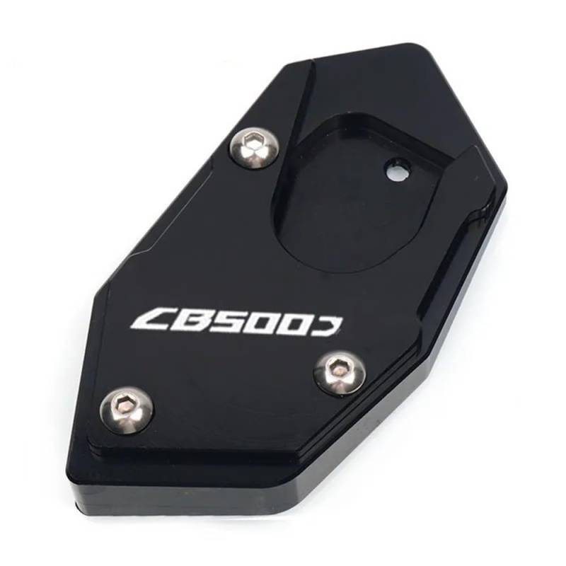 Für CB500X CB 500X 2019 2020 2021 2022 2023 Motorrad Kickstand Fuß Seitenständer Verlängerung Pad Stützplatte(Black1) von TIMJAN