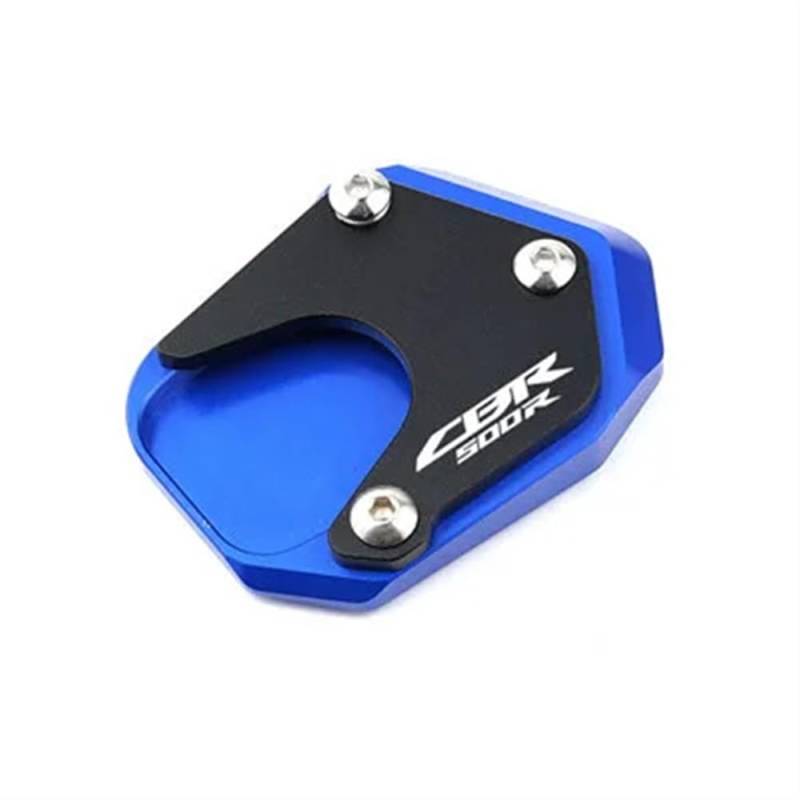 Für CBR500R CB500F CB500X CB 500X CBR 500R 2013-2022 Motorrad CNC Ständer Fuß Seitenständer Verlängerungspad Stützplatte(CBR500R Blue) von TIMJAN
