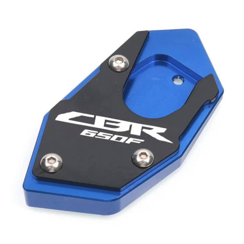 Für CBR650R CB650R CBR650F CB650F Motorrad CNC Kickstand Fuß Seitenständer Verlängerung Pad Stützplatte Vergrößern Ständer(CBR650F-Blue) von TIMJAN