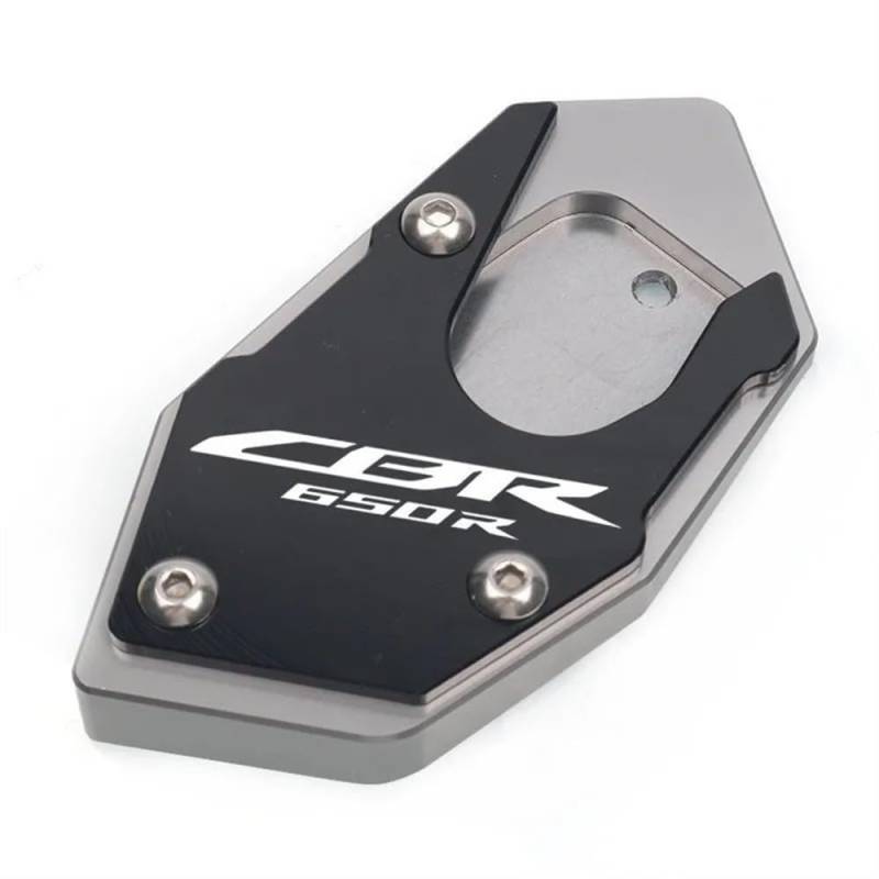 Für CBR650R CB650R CBR650F CB650F Motorrad CNC Kickstand Fuß Seitenständer Verlängerung Pad Stützplatte Vergrößern Ständer(CBR650R-Titanium) von TIMJAN