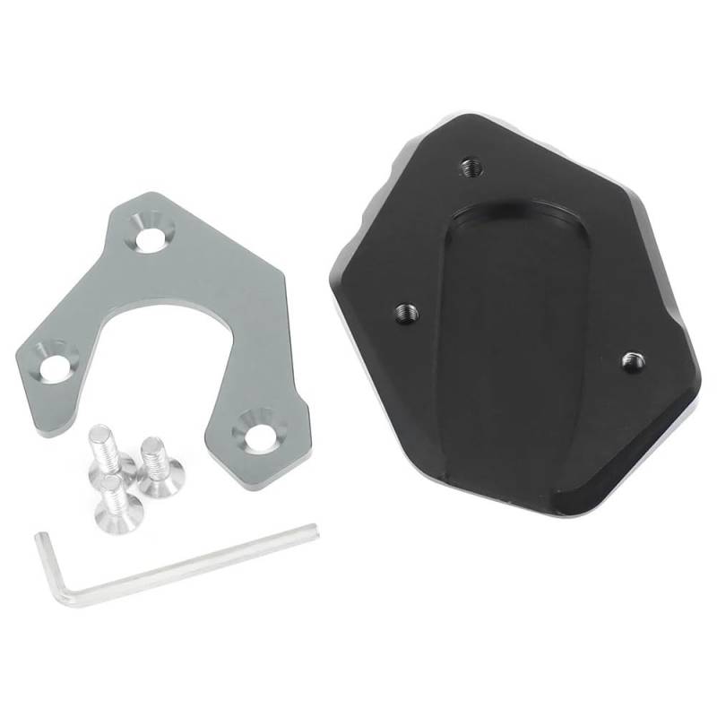 Für FJR1300 FJR 1300 2001-2019 Motorrad Kickstand Verlängerung Pad Fuß Seite Stehen Vergrößern Unterstützung Platte Zubehör(Titanium) von TIMJAN