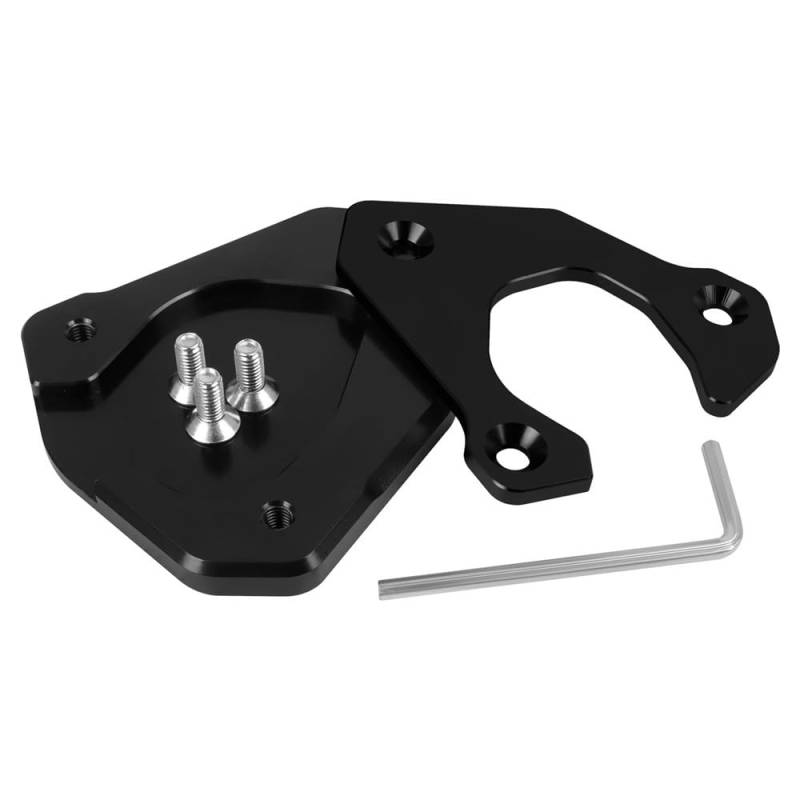 Für G310GS G310 GS G 310 GS 2022 2023 Motorrad CNC Kickstand Verlängerung Pad Fuß Seite Stand Platte(Black) von TIMJAN