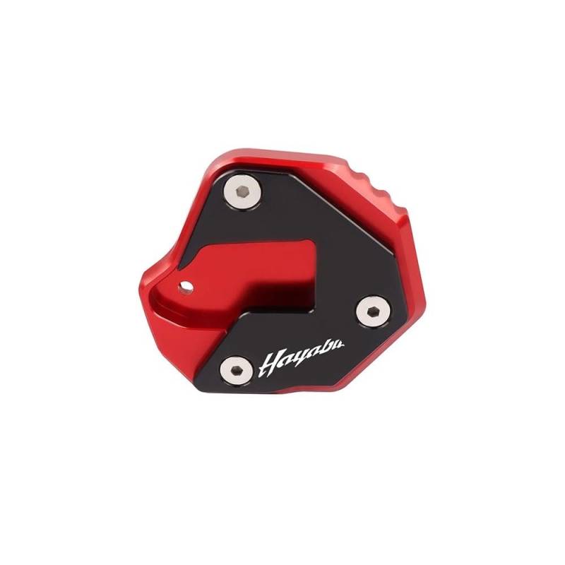 Für GSX1300R GSX-R 1300 2007-2021 Motorrad CNC Kickstand Fuß Seitenständer Verlängerung Pad Stützplatte(Red1) von TIMJAN
