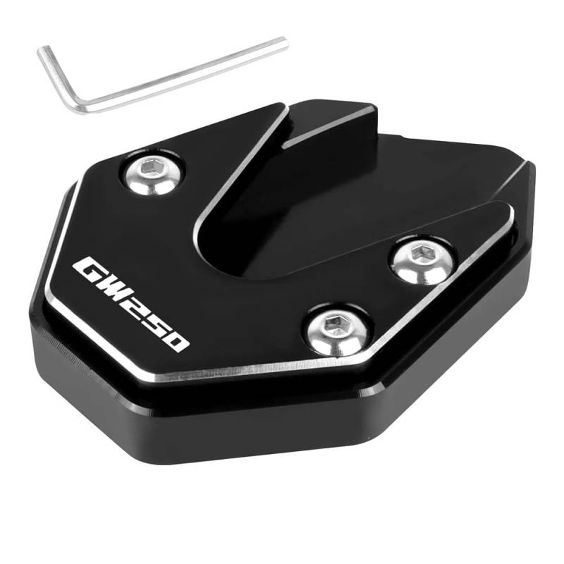 Für GW250 GSX250R GSX 250 R 2021-2023 DL250 Motorrad Kickstand Unterstützung Platte Fuß Seite Stehen Vergrößern Verlängerung Pad(Black3) von TIMJAN