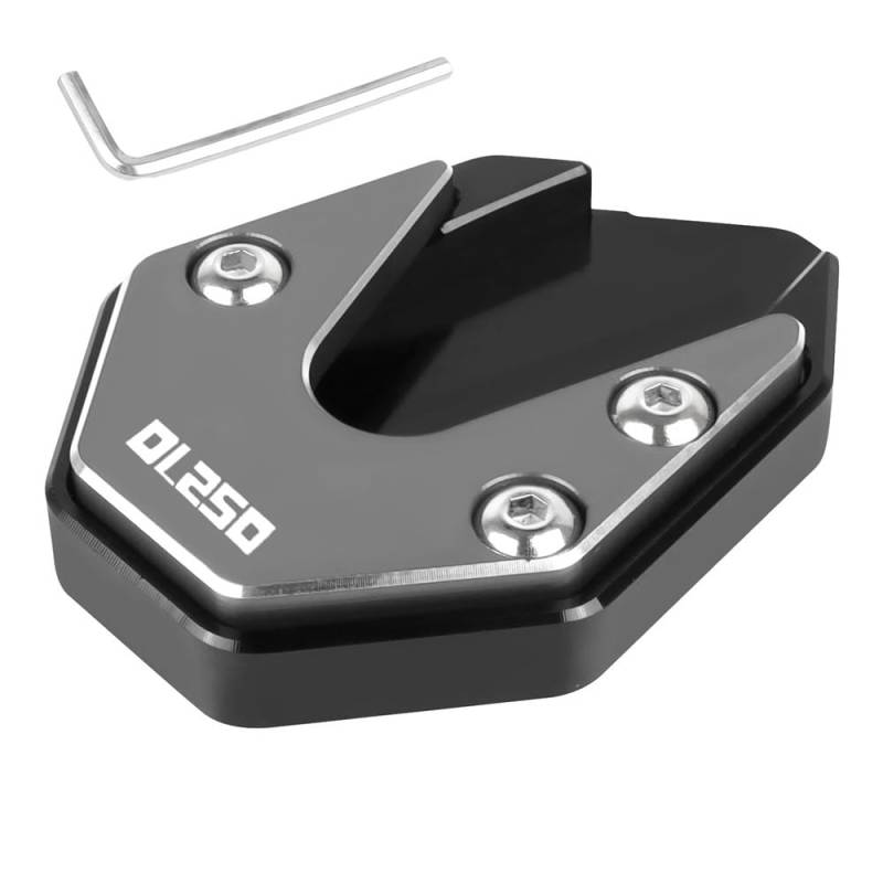 Für GW250 GSX250R GSX 250 R 2021-2023 DL250 Motorrad Kickstand Unterstützung Platte Fuß Seite Stehen Vergrößern Verlängerung Pad(Titanium1) von TIMJAN