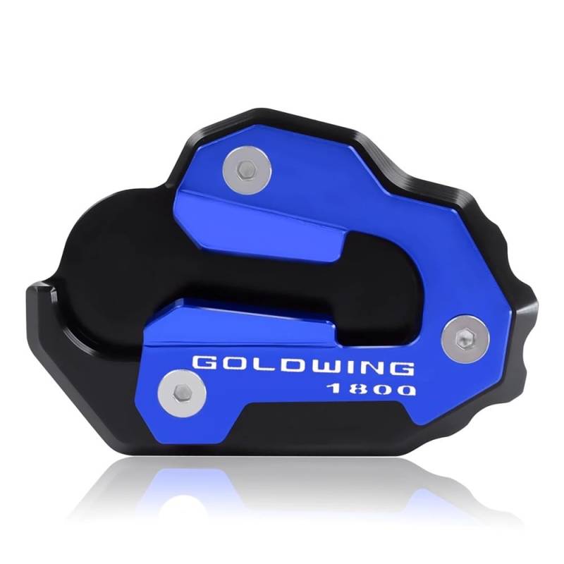 Für Goldwing 1800 GL 1800 F6B GL1800 2018 2019-2023 Motorrad CNC Kickstand Fuß Seite Stehen Vergrößern Verlängerung Unterstützung Pad(Blue1) von TIMJAN