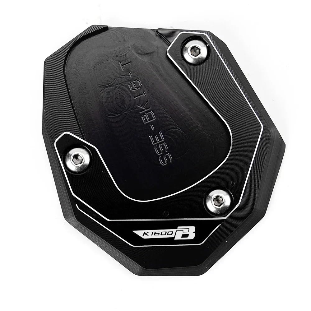 Für K1600B K1600GT K1600GTL K1600 B GT GTL 2017-2022 2023 CNC Kickstand Fuß Seitenständer Verlängerung Pad Stützplatte Schlüsselanhänger(Black) von TIMJAN