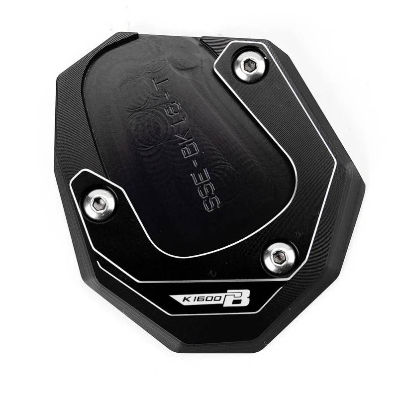 Für K1600B K1600GT K1600GTL K1600 B GT GTL 2017-2022 2023 CNC Kickstand Fuß Seitenständer Verlängerung Pad Stützplatte Schlüsselanhänger(Black) von TIMJAN