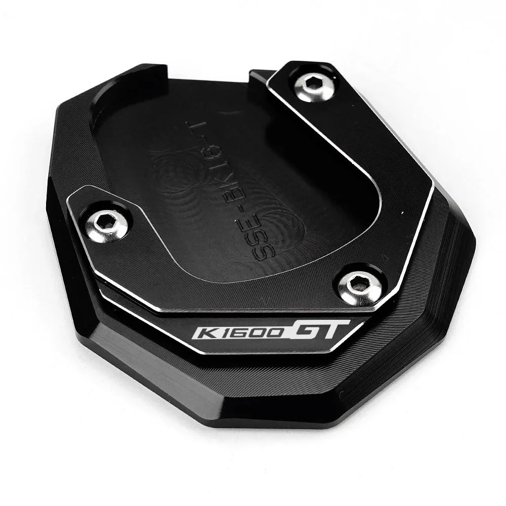 Für K1600B K1600GT K1600GTL K1600 B GT GTL 2017-2022 2023 CNC Kickstand Fuß Seitenständer Verlängerung Pad Stützplatte Schlüsselanhänger(Black1) von TIMJAN