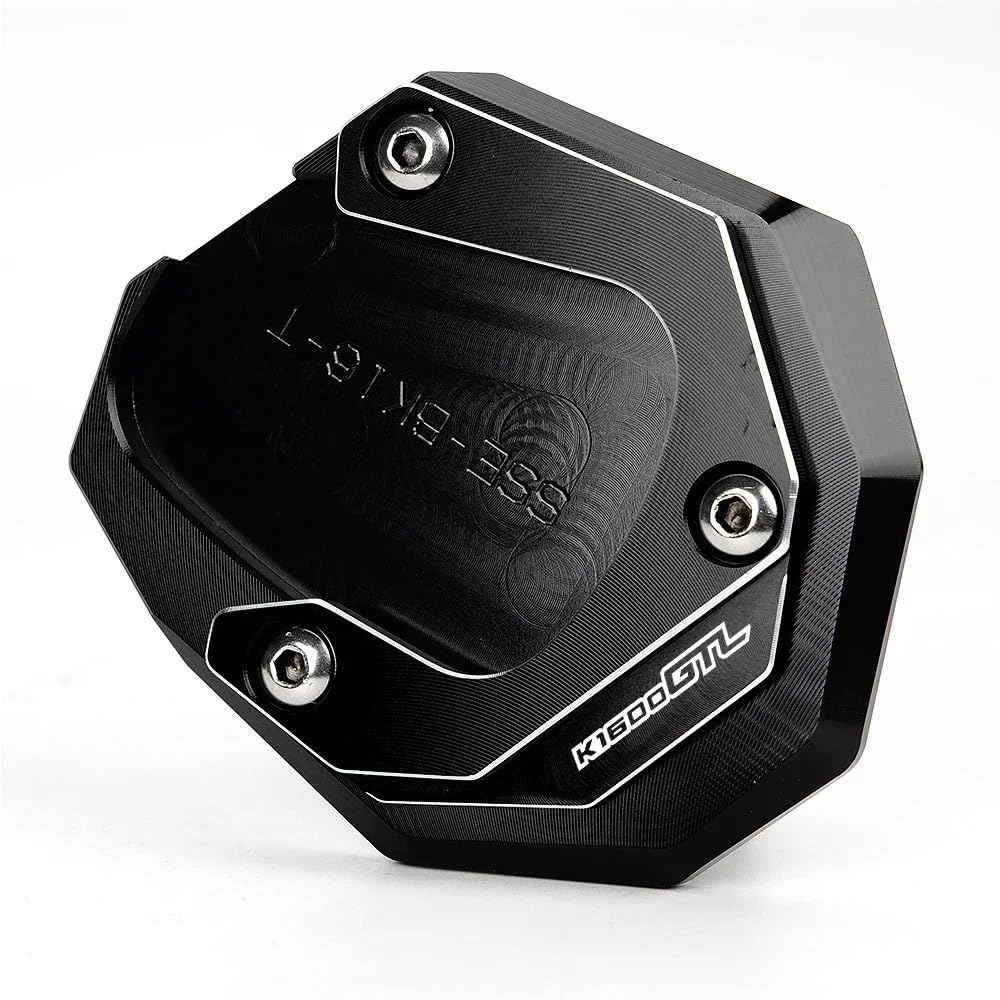 Für K1600B K1600GT K1600GTL K1600 B GT GTL 2017-2022 2023 CNC Kickstand Fuß Seitenständer Verlängerung Pad Stützplatte Schlüsselanhänger(Black2) von TIMJAN